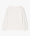 Chemise à manches longues avec col Claudine fille